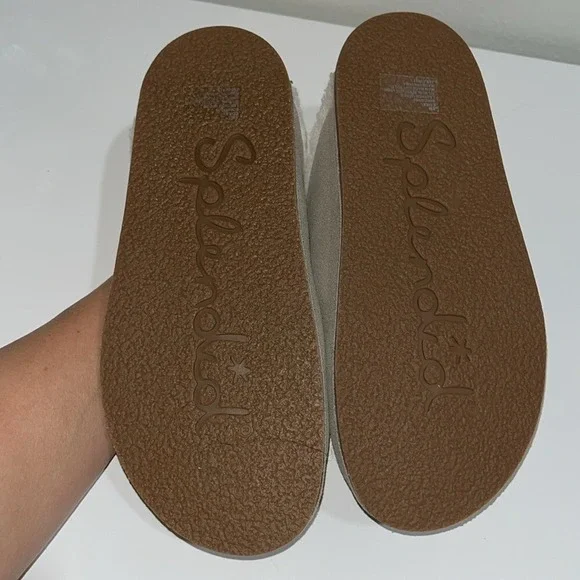 NWOT Splendid Women's‎ Cora Faux Shearling Lined Leather Mule Sz 8 Slip On Cozy - Picture 5 of 6